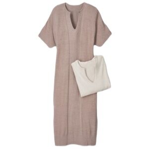 BAREFOOT DREAMS Cozychic Ultra Lite Caftan Dress Sleep Casual Soft Midi OS Oprah